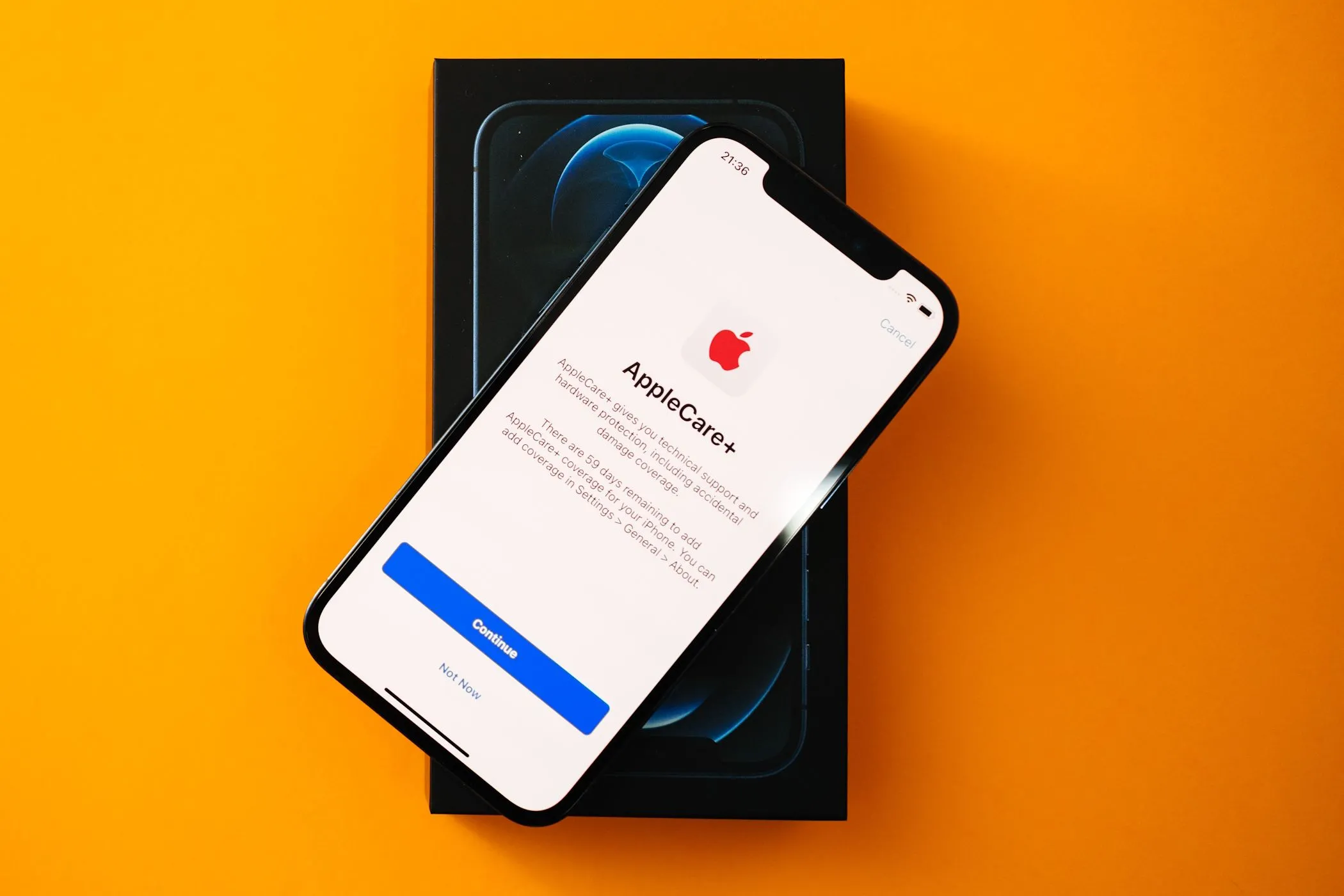Giao diện màn hình cài đặt AppleCare & Warranty trên iPhone