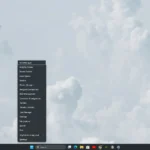 Giao diện Menu Start ẩn (Quick Link menu) trên Windows 11 hiển thị các công cụ hệ thống như Trình quản lý thiết bị và PowerShell