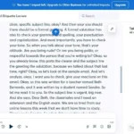 Giao diện minh họa bản ghi video tự động từ Otter.ai hiển thị nhận diện người nói