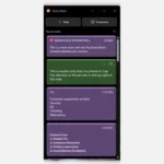 Giao diện mới của ứng dụng Sticky Notes trên Windows 11 với thiết kế hiện đại và danh sách ghi chú