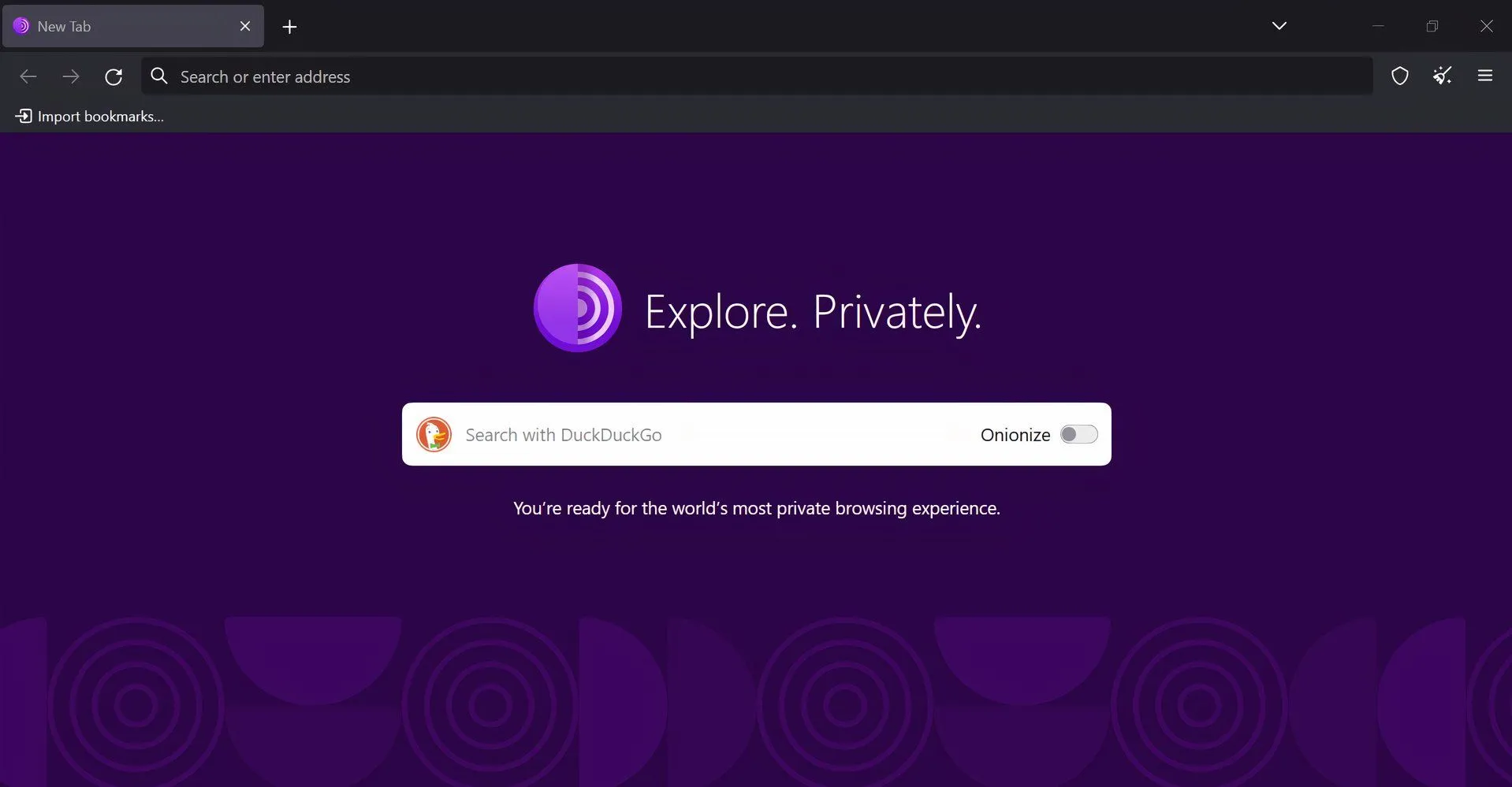 Giao diện người dùng của trình duyệt Tor Browser.