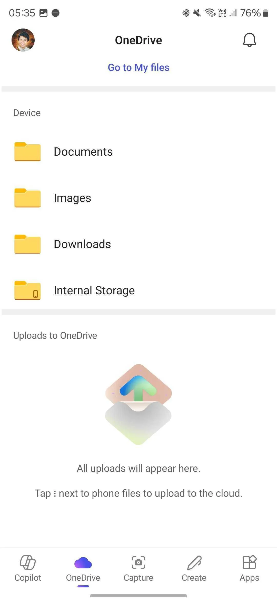 Giao diện người dùng ứng dụng Microsoft 365 Copilot hiển thị các tệp OneDrive được truy cập