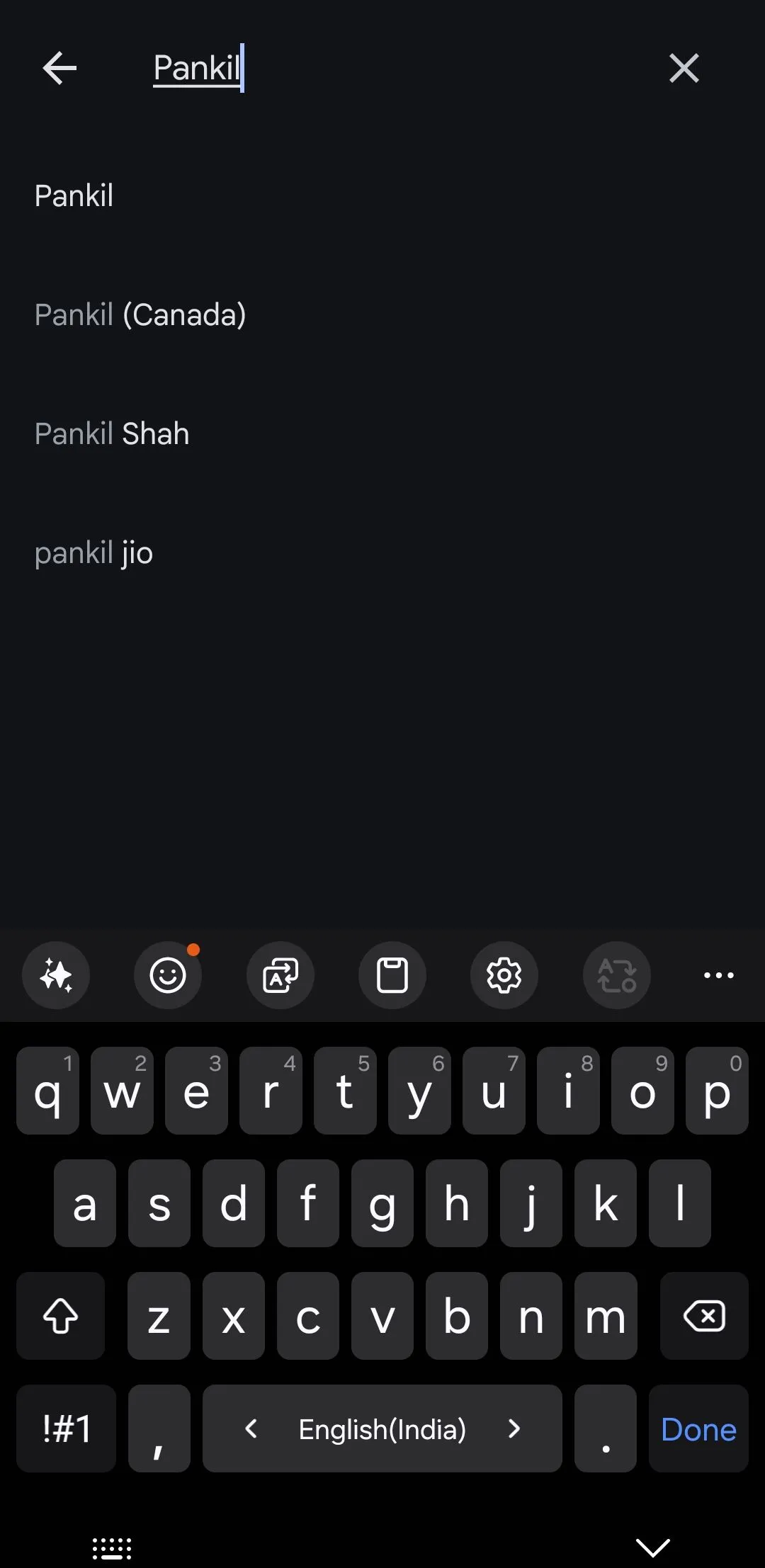 Giao diện nhập tên để tìm kiếm ảnh trong Google Photos