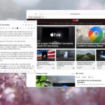 Giao diện Samsung DeX hiển thị ứng dụng Samsung Notes và Samsung Internet trên màn hình ngoài.