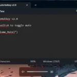 Giao diện script AutoHotkey tắt âm lượng và biểu tượng loa đã tắt trên Windows
