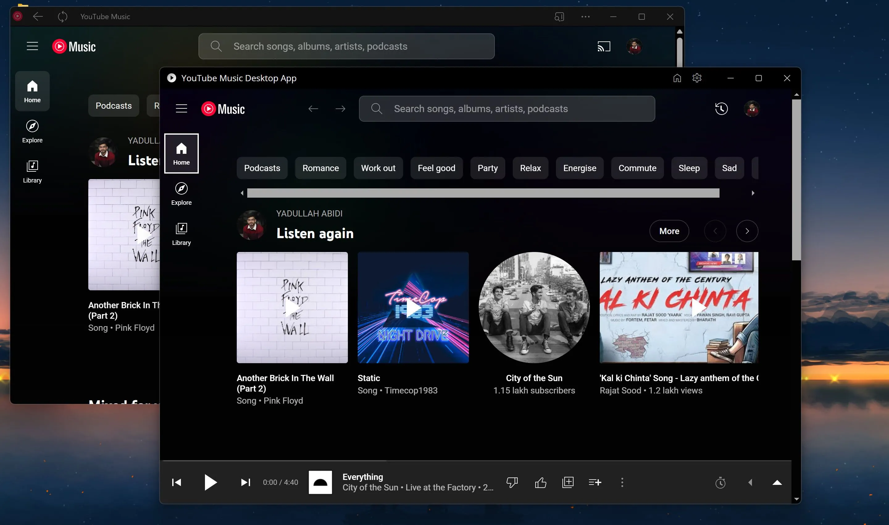 Giao diện so sánh ứng dụng YouTube Music Desktop (YTMD) và YouTube Music PWA minh họa tính năng vượt trội
