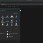 Giao diện Start Menu của Windows 11 được mở bằng lệnh giọng nói Voice Access.