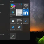 Giao diện Start Menu và thanh Taskbar của Windows 10 được đặt lệch sang trái, thể hiện khả năng tùy biến vị trí thanh tác vụ
