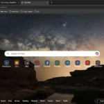 Giao diện tab mới của trình duyệt Microsoft Edge với thanh tìm kiếm và truy cập nhanh Copilot AI