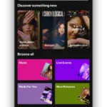 Giao diện tab Tìm kiếm của Spotify trên iPhone, hiển thị khu vực tìm kiếm DJ.