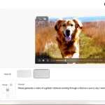 Giao diện tạo prompt nâng cao trong ứng dụng Adobe Firefly, cho phép chọn góc máy và chuyển động.