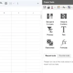 Giao diện thanh bên của tiện ích Power Tools trong Google Sheets, hiển thị các tùy chọn xử lý dữ liệu