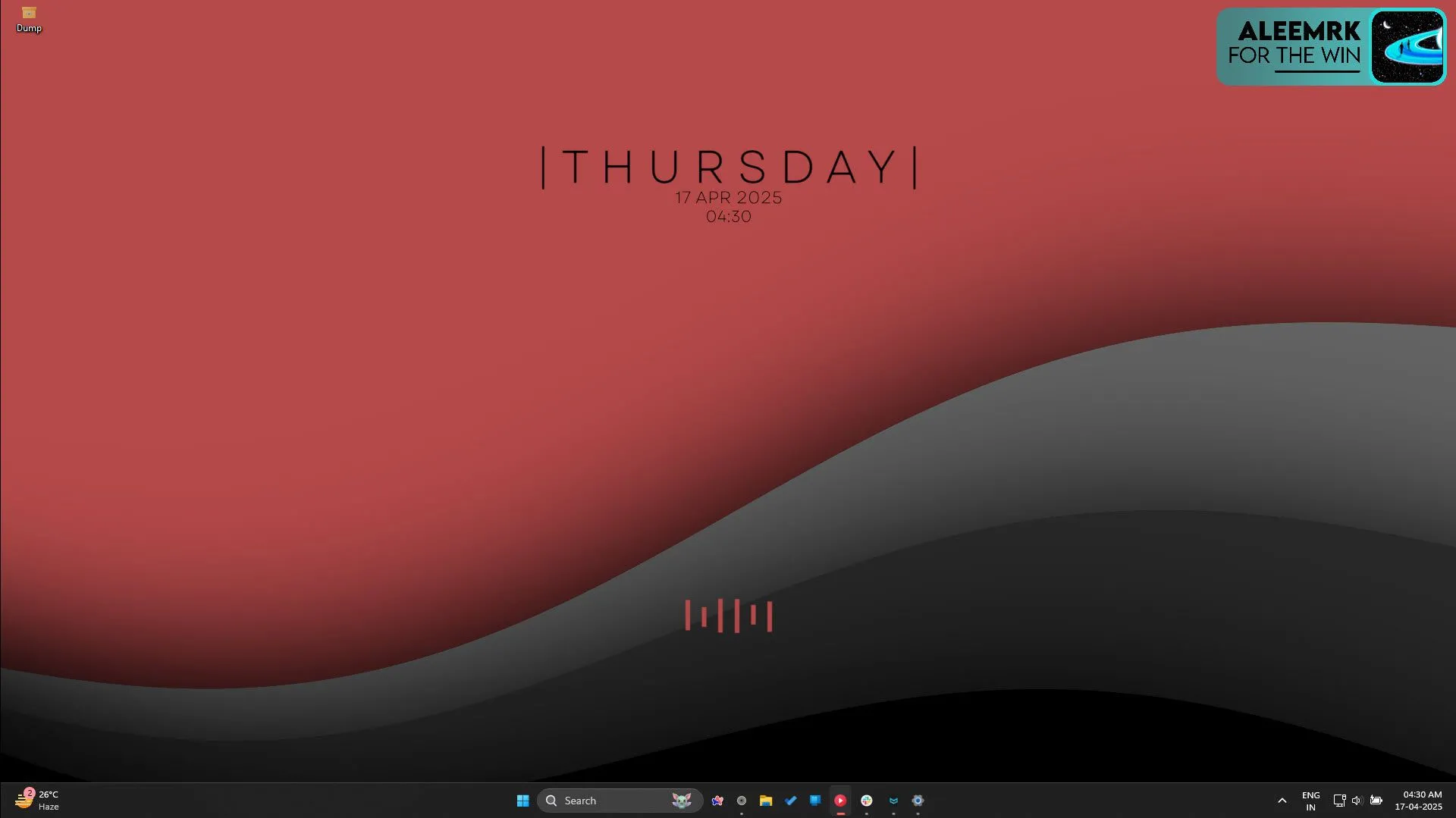 Giao diện thanh tác vụ Windows 11 với các biểu tượng đã được thu nhỏ để tăng không gian hiển thị