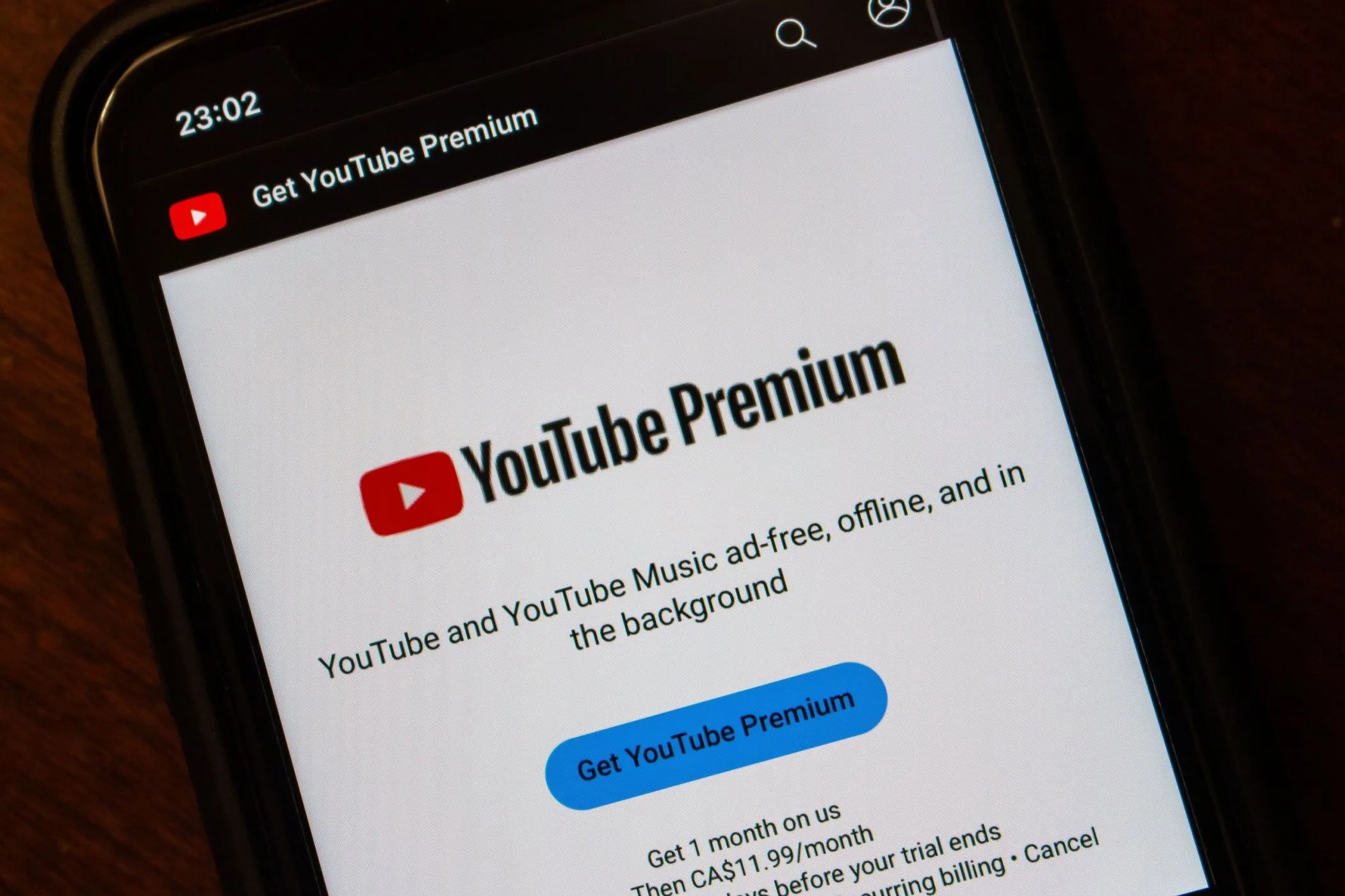 Giao diện thông tin YouTube Premium trên iPhone sau khi đăng ký thành công mà không dùng VPN.