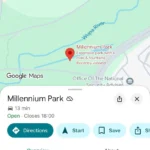 Giao diện tìm kiếm bản đồ ngoại tuyến của Google Maps trên iPhone