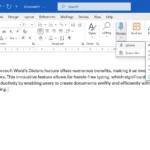 Giao diện tính năng Dictate (gõ giọng nói) trong Microsoft Word giúp người dùng nhập liệu bằng giọng nói.