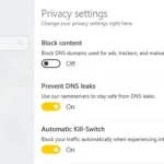 Giao diện tính năng Kill Switch của CyberGhost VPN