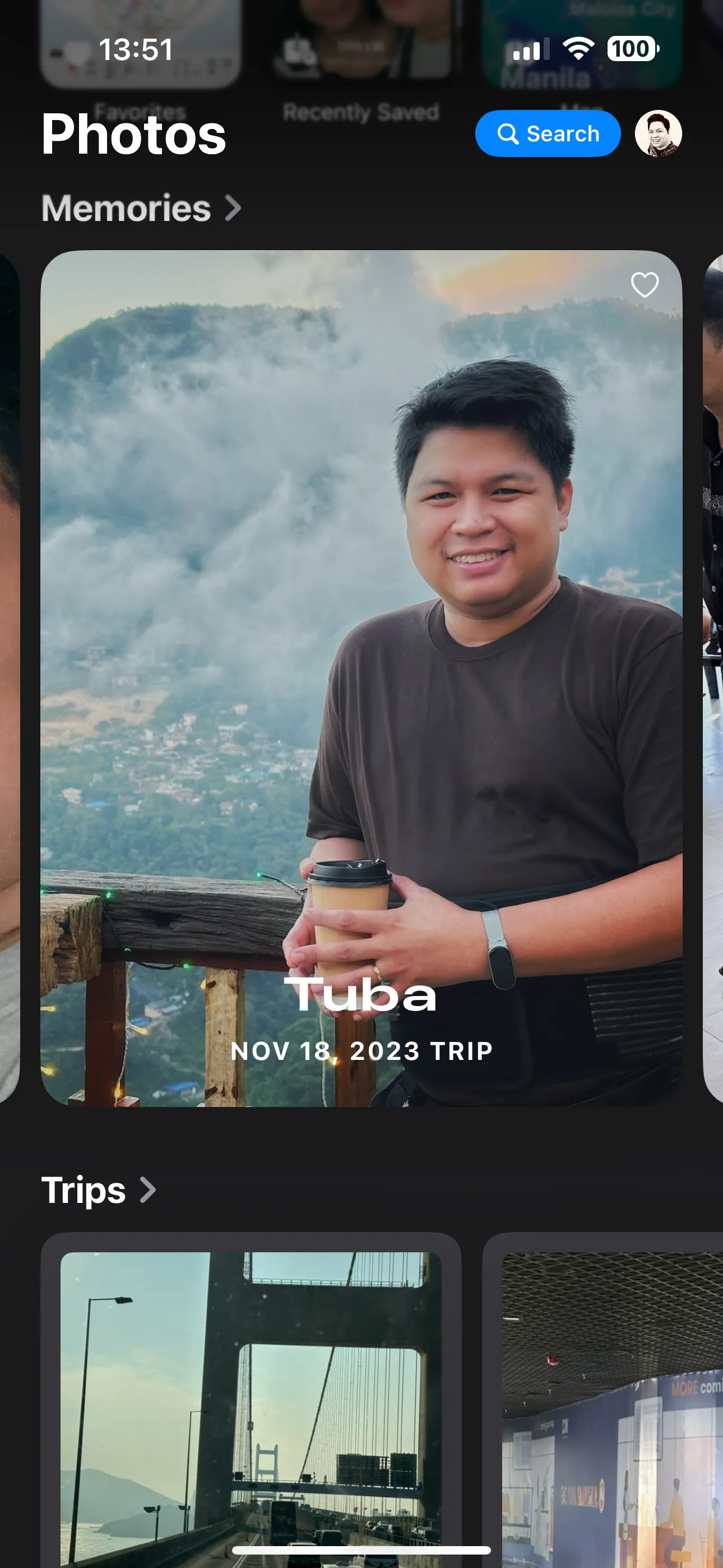 Giao diện tính năng Kỷ niệm (Memories) trên ứng dụng Apple Photos