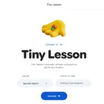Giao diện tính năng Tiny Lesson của Google Little Language Lessons, minh họa cuộc hội thoại tiếng Anh theo ngữ cảnh đời thường