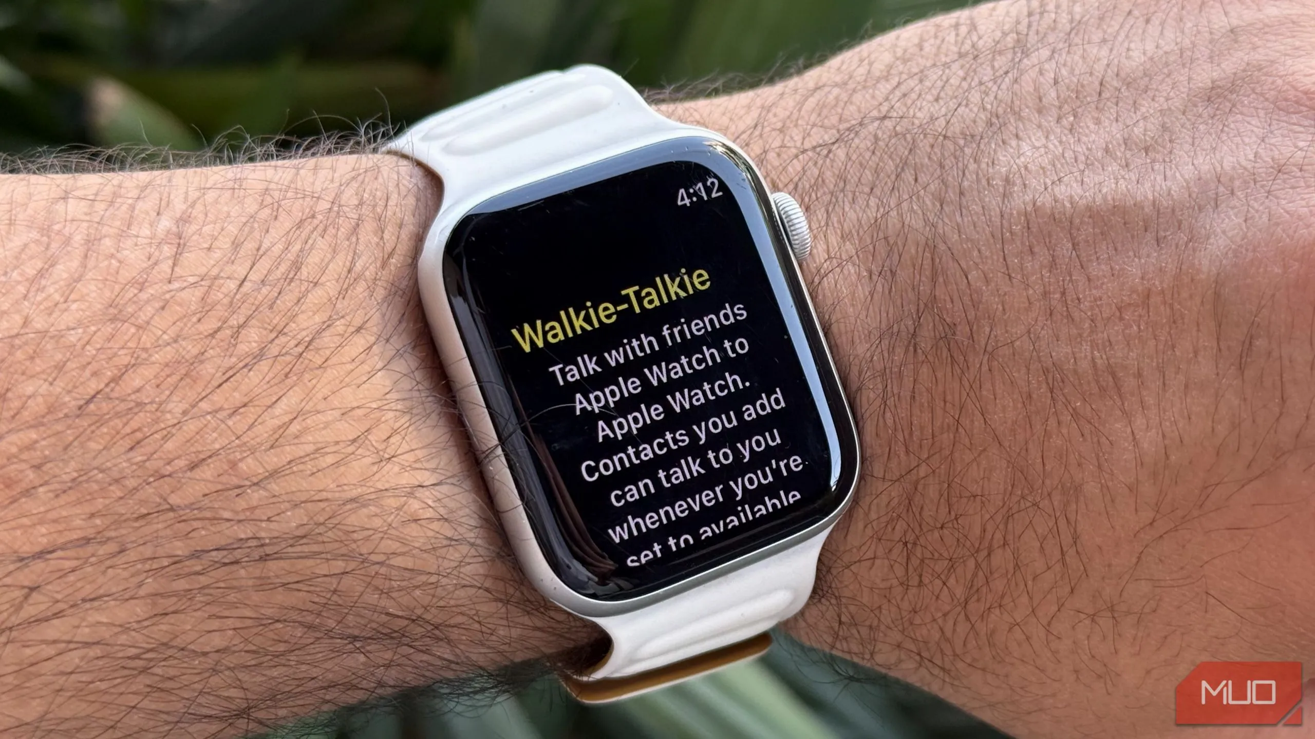 Giao diện tính năng Walkie-Talkie trên Apple Watch, cho phép gửi tin nhắn thoại tức thời.