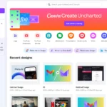 Giao diện trang chủ Canva khi đã đăng nhập hiển thị các tùy chọn thiết kế và mẫu có sẵn, tối ưu cho người dùng không chuyên.