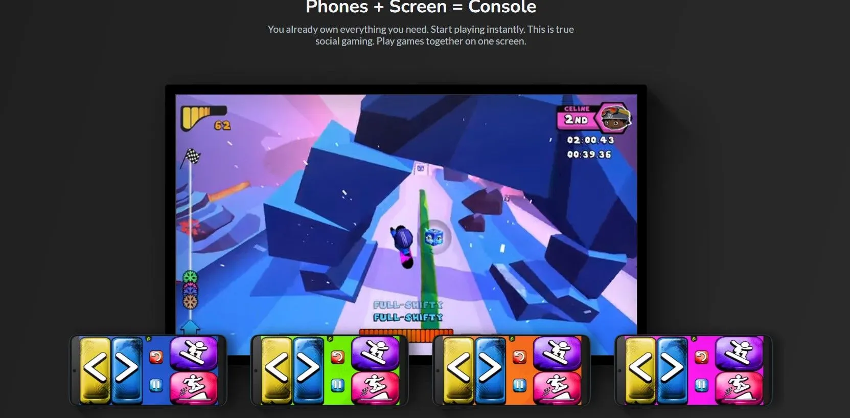 Giao diện trang chủ của nền tảng game AirConsole
