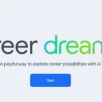 Giao diện trang chủ Google Career Dreamer với thiết kế thân thiện và màu sắc tươi sáng