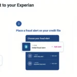 Giao diện trang web Experian, cho thấy quy trình thiết lập cảnh báo gian lận để bảo vệ thông tin tín dụng cá nhân.