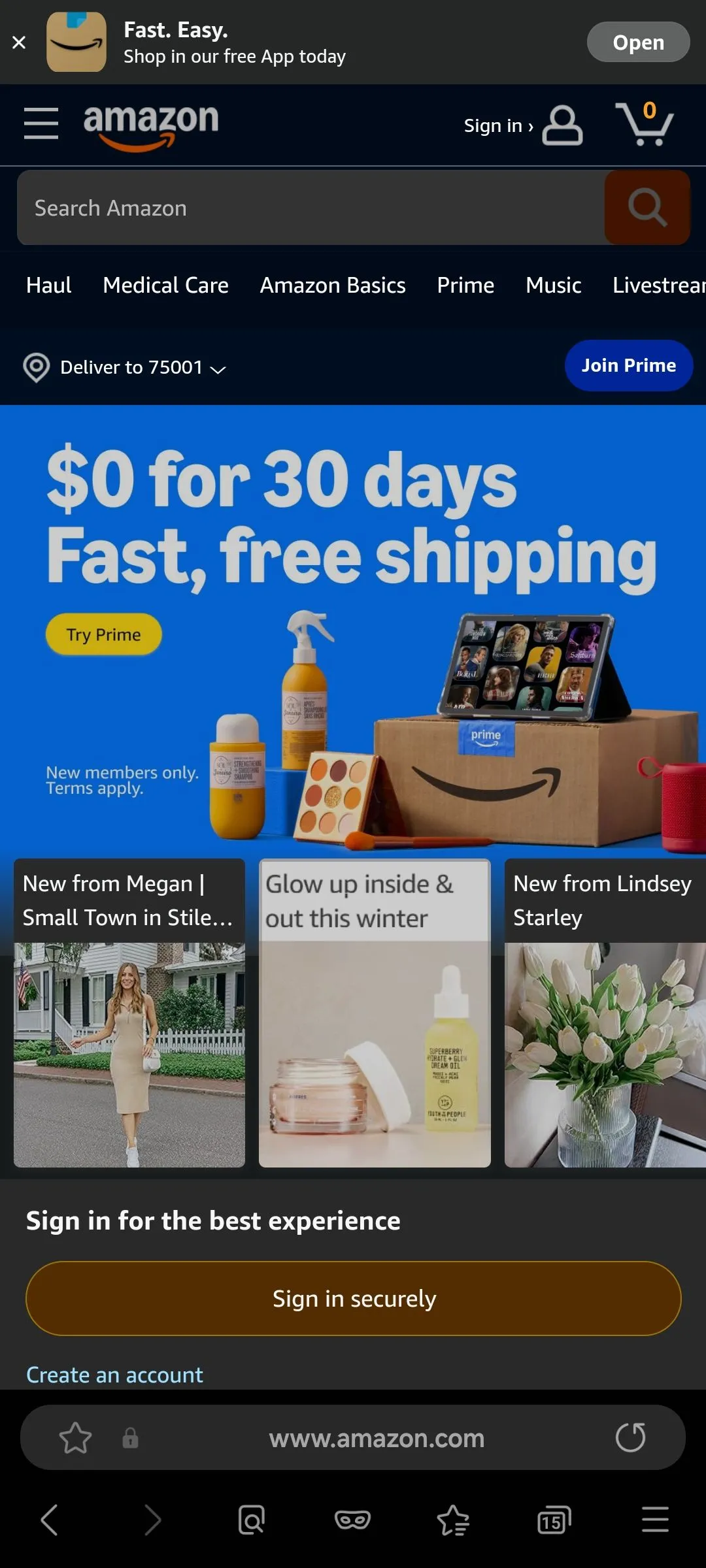 Giao diện trang web sau khi áp dụng chế độ tối tùy chỉnh trong Samsung Internet