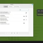 Giao diện tùy chỉnh desktop trên Linux Mint với tùy chọn Desklet và khả năng di chuyển thanh tác vụ
