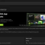 Giao diện ứng dụng Nvidia hiển thị thông báo có bản cập nhật driver mới nhất 576.02 sẵn sàng để tải về và cài đặt, giúp người dùng dễ dàng nâng cấp hiệu suất và khắc phục lỗi cho GPU của mình.