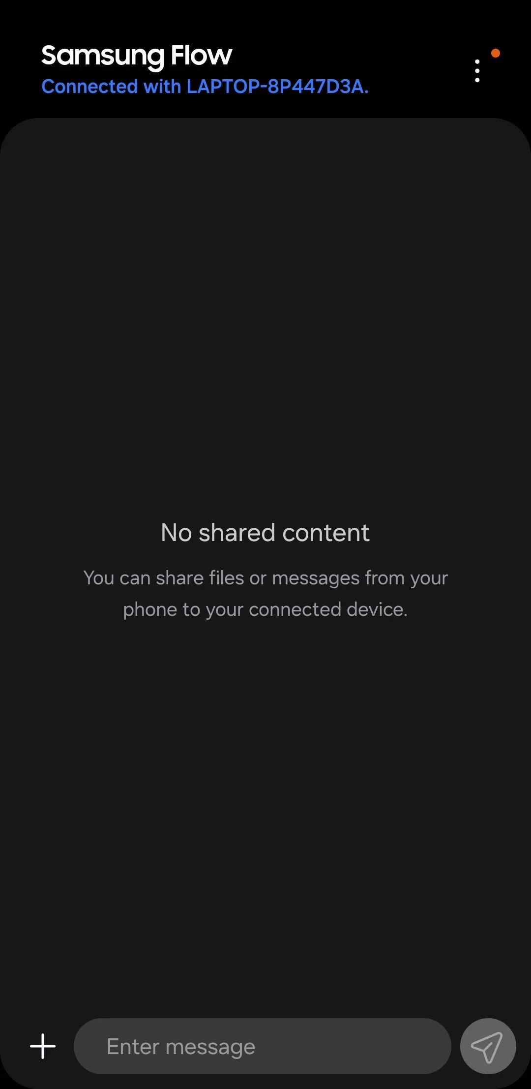 Giao diện ứng dụng Samsung Flow trên điện thoại Samsung Galaxy