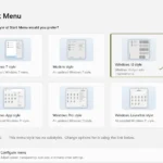 Giao diện ứng dụng Start11 hiển thị các tùy chọn để tùy chỉnh kiểu Menu Start, bao gồm kiểu Windows 10 và Windows 11.