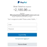 Giao diện yêu cầu liên kết tài khoản PayPal trong chiêu lừa đảo mới