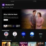 Giao diện YouTube hiển thị phim miễn phí và quảng cáo "When Calls the Heart"