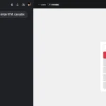 Grok Studio hiển thị mã HTML tạo máy tính đơn giản và kết quả xem trước