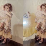 Hình ảnh bé gái và búp bê trước và sau khi AI tăng cường, cho thấy khuôn mặt mịn hơn