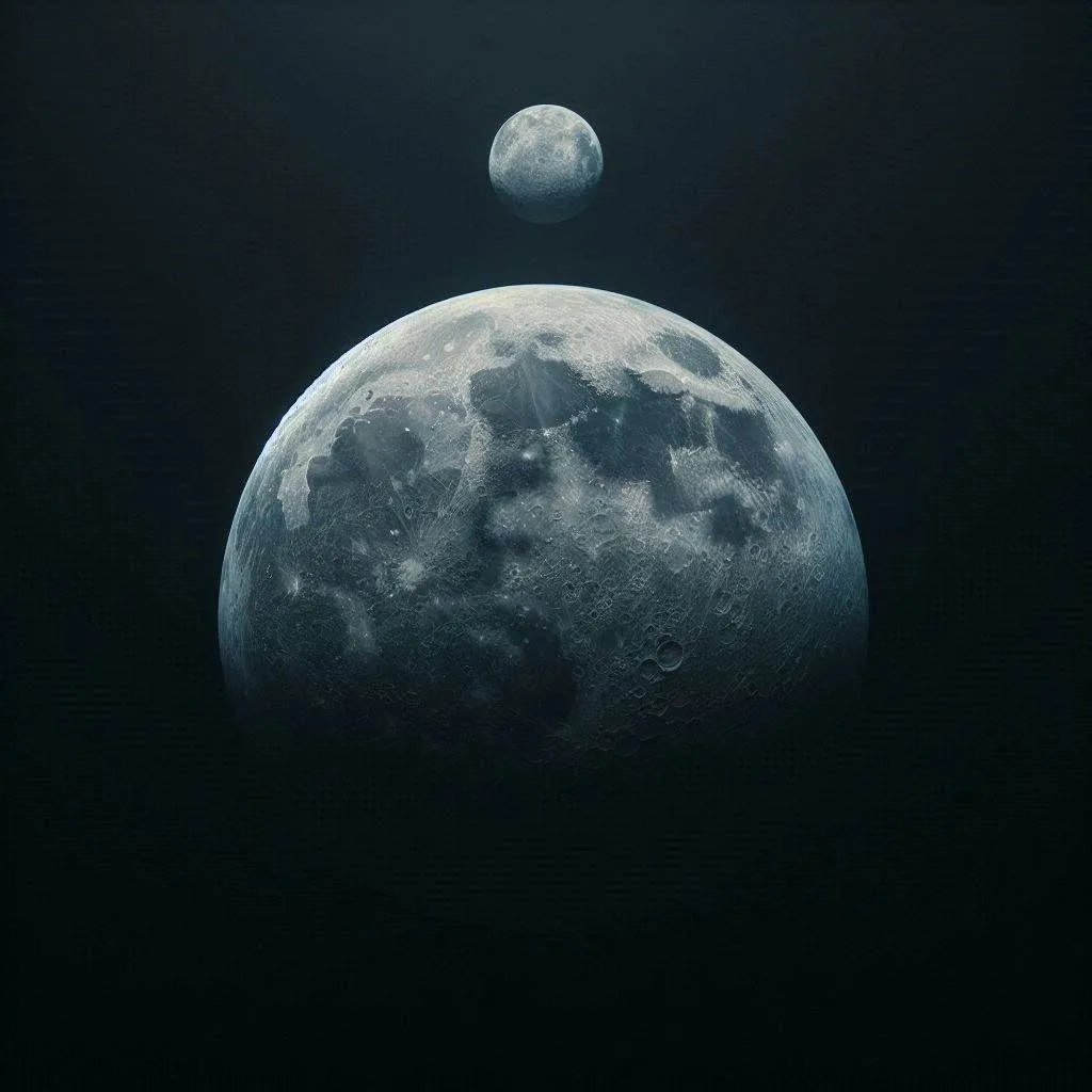 Hình ảnh không gian do AI tạo ra, mô tả mặt trăng và trái đất nhưng không giống bức &quot;Earthrise&quot; gốc.