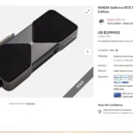 Hình ảnh listing lừa đảo card đồ họa Nvidia GeForce RTX 5090 trên chợ trực tuyến