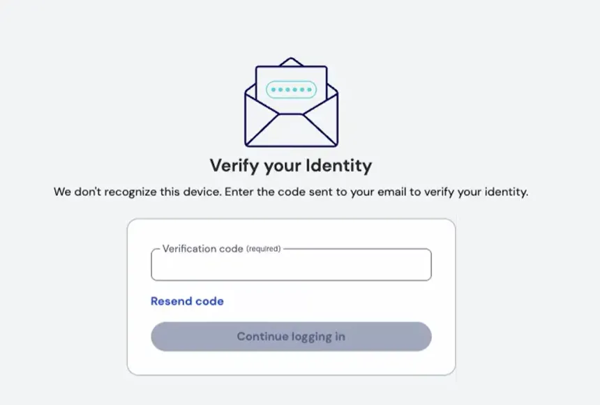 Hình ảnh minh họa quy trình xác thực hai yếu tố qua email của Bitwarden