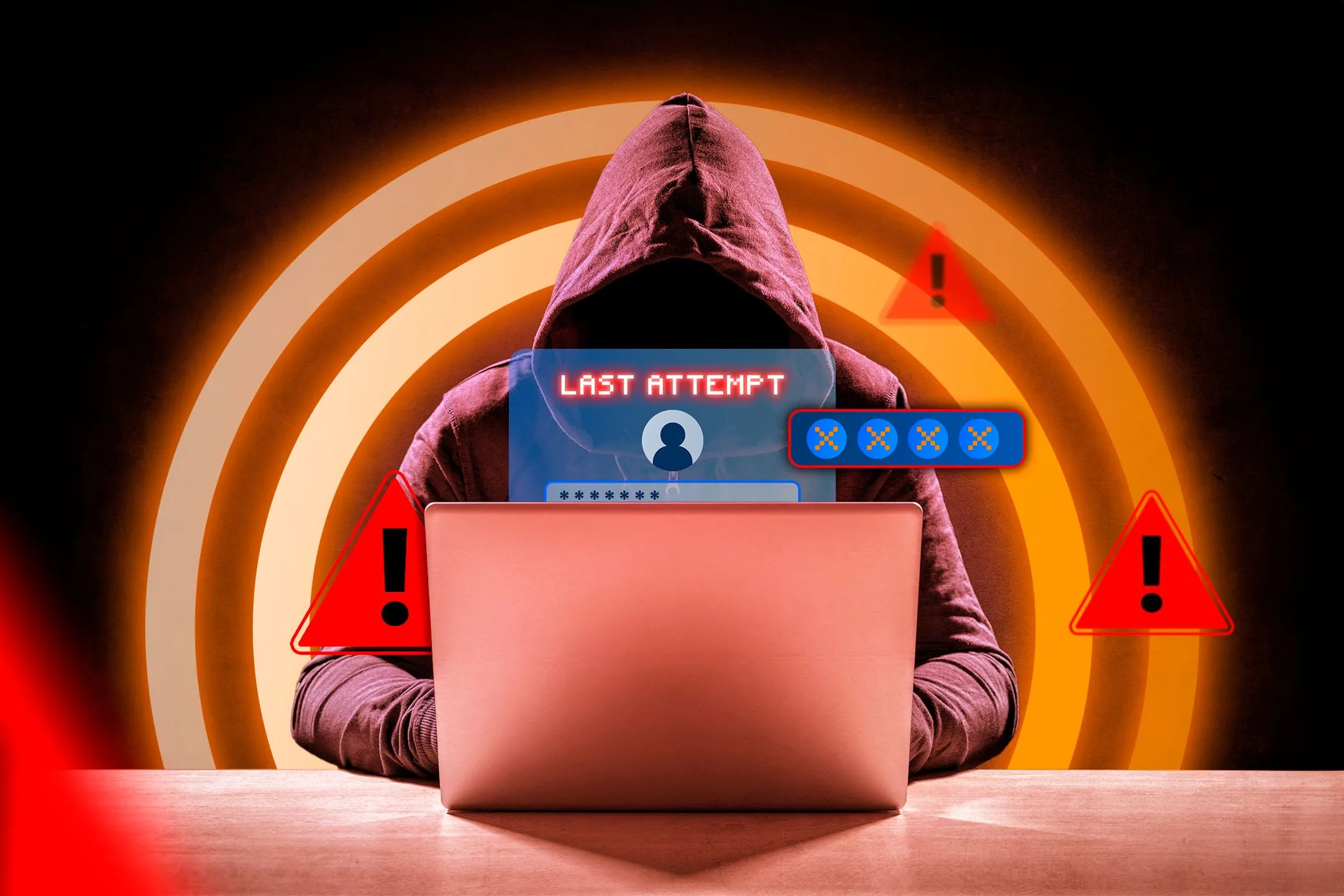 Hình ảnh một hacker đang thực hiện tấn công mạng trên máy tính, biểu thị nguy cơ từ phần mềm độc hại Winos4.0