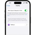 Hộp thoại yêu cầu cấp quyền theo dõi trên iPhone giúp người dùng từ chối thu thập dữ liệu vị trí.