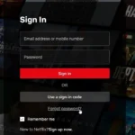 Hướng dẫn sử dụng liên kết "Bạn quên mật khẩu?" trên trang đăng nhập Netflix để khôi phục tài khoản.