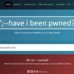 Kết quả tìm kiếm trên Have I Been Pwned hiển thị tài khoản bị rò rỉ dữ liệu.
