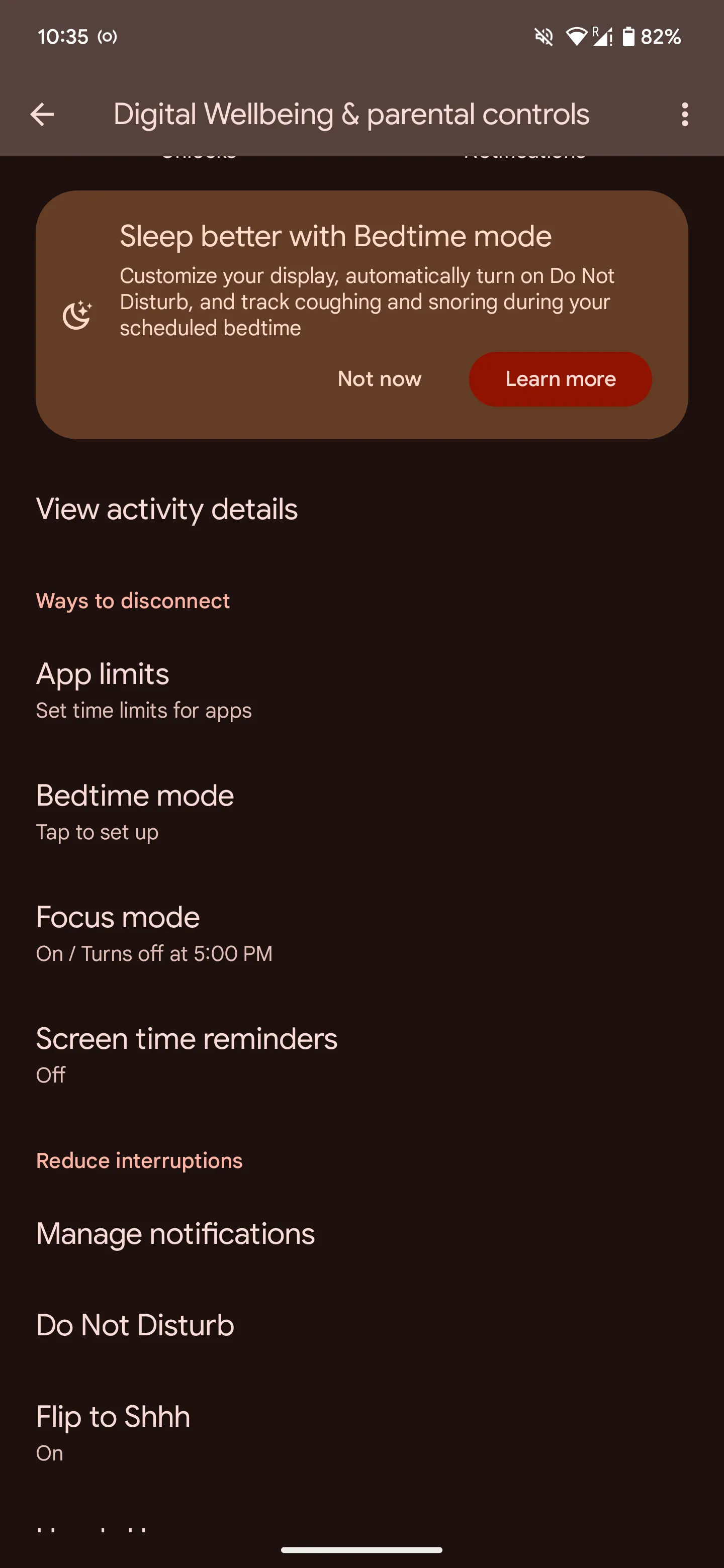 Kích hoạt Chế độ Giờ đi ngủ (Bedtime Mode) trong cài đặt Android