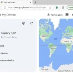 Lỗi không thể kết nối thiết bị trên Google Tìm Thiết Bị của tôi khi điện thoại Samsung mất mạng