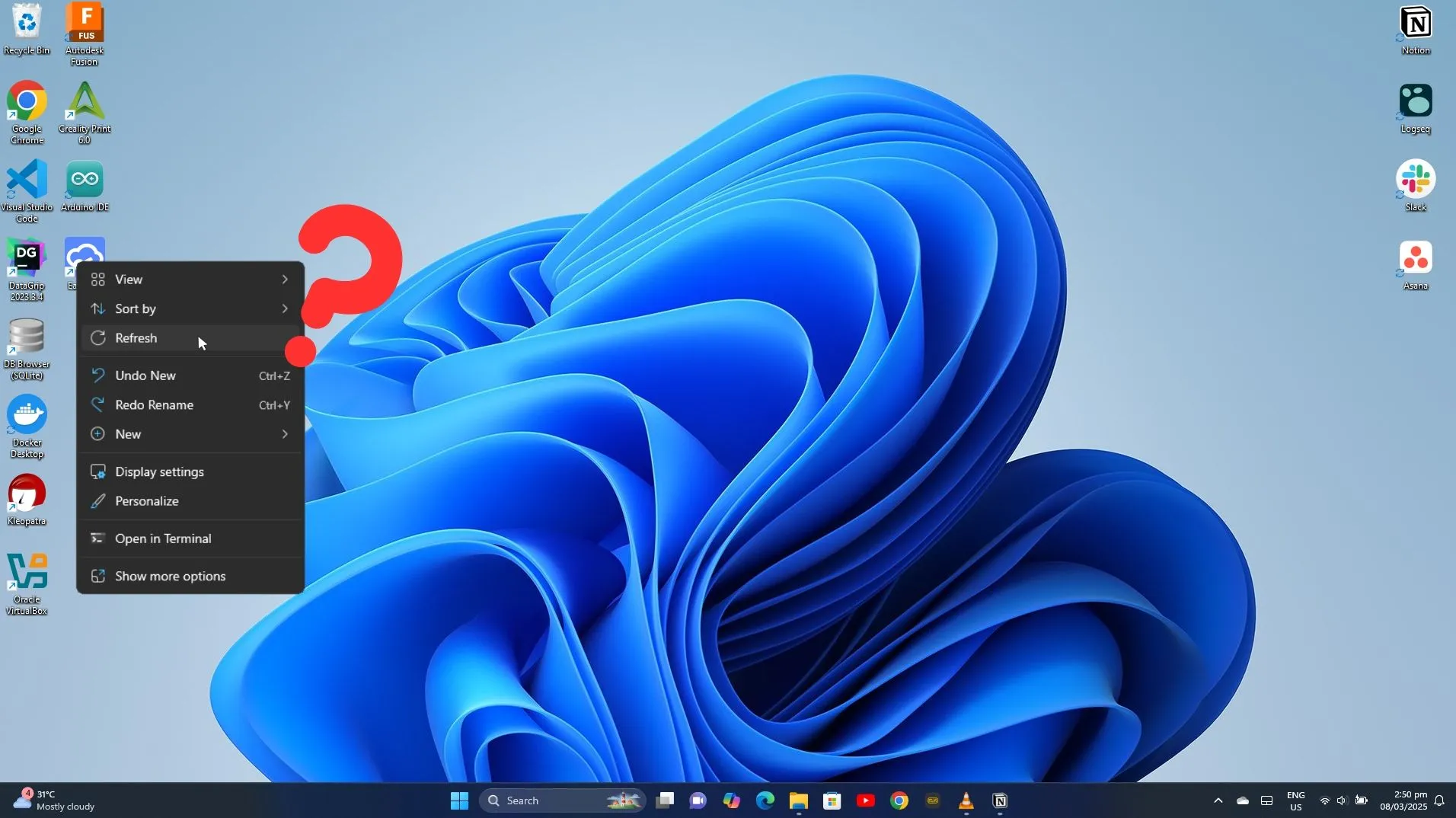 Màn hình nền Windows được thiết lập bằng ảnh chụp desktop, tạo hiệu ứng các biểu tượng không thể nhấp chuột.