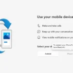 Màn hình thiết lập ban đầu của Microsoft Phone Link trên Windows