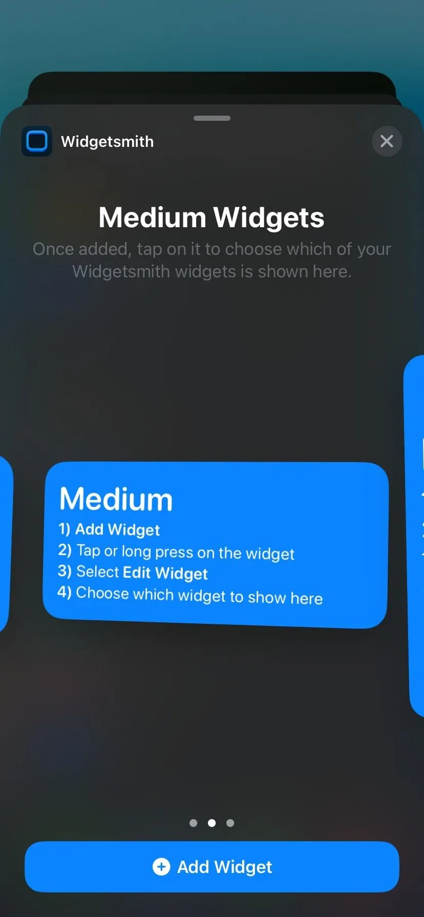 Màn hình tiện ích iPhone hiển thị widget do Widgetsmith tạo, bao gồm đồng hồ và lịch cá nhân hóa