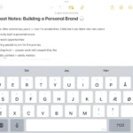 Màn hình ứng dụng Apple Notes đang được sử dụng để ghi chú trên iPhone.